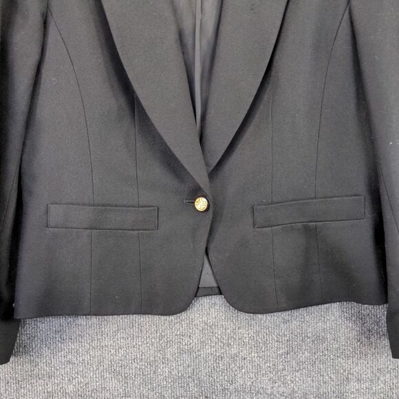 Pendleton Women's Blazer Jacket Black 12 Wool Notched Lapel Lined Vintage USA - Picture 4 of 12